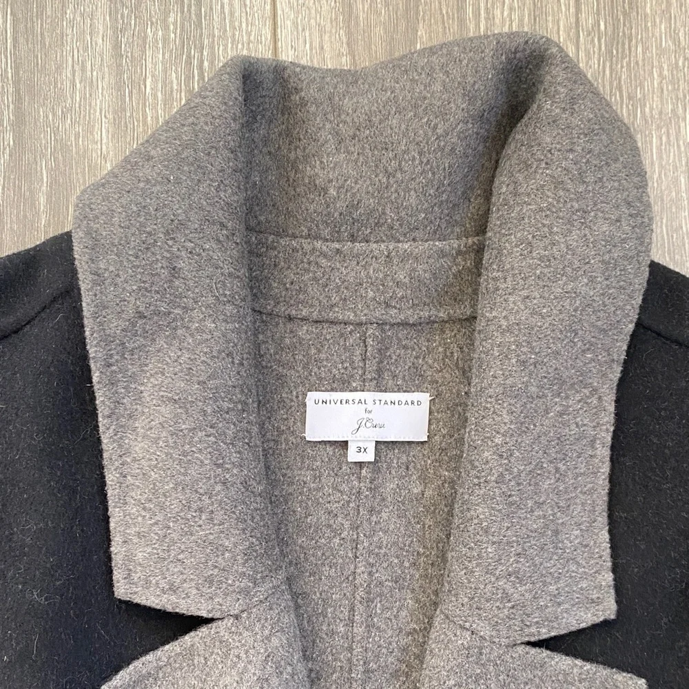 J. Crew - Black Wool Pea Coat - Size 3X - Picture 2 of 8
